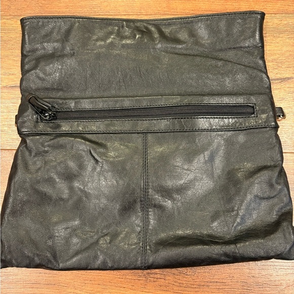 Chic Black Leather Clutch - Picture 2 of 10